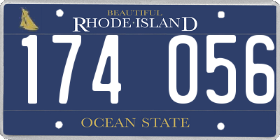 RI license plate 174056