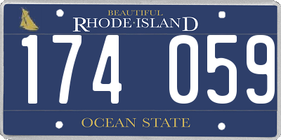 RI license plate 174059