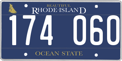 RI license plate 174060