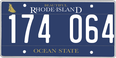 RI license plate 174064