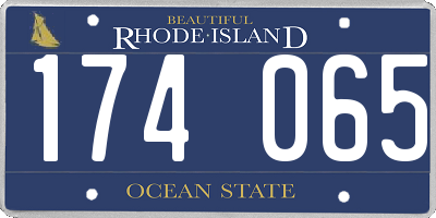 RI license plate 174065