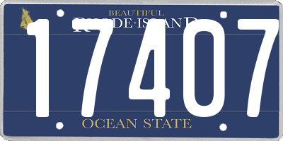 RI license plate 17407