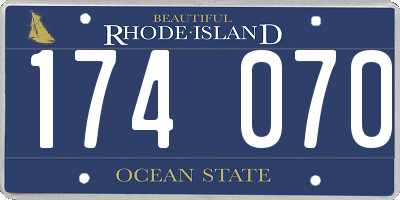 RI license plate 174070
