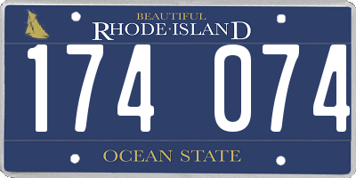RI license plate 174074