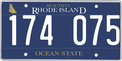 RI license plate 174075