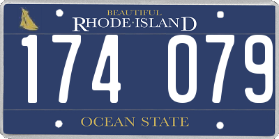 RI license plate 174079