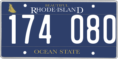 RI license plate 174080