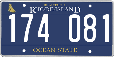 RI license plate 174081