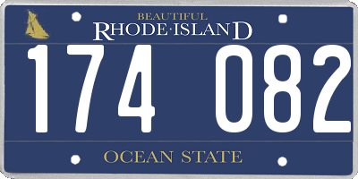 RI license plate 174082