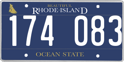 RI license plate 174083