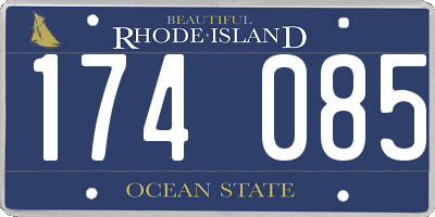 RI license plate 174085