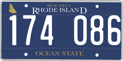 RI license plate 174086