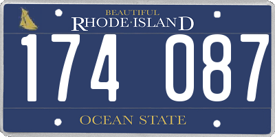 RI license plate 174087