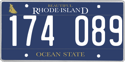 RI license plate 174089