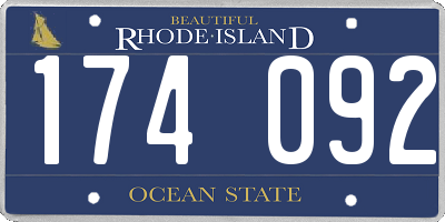 RI license plate 174092