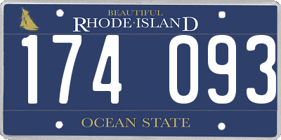 RI license plate 174093