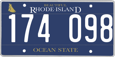 RI license plate 174098