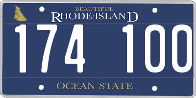 RI license plate 174100