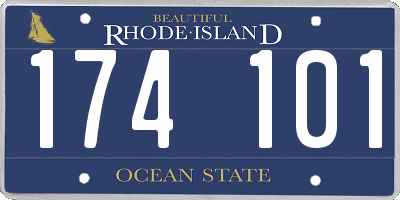 RI license plate 174101