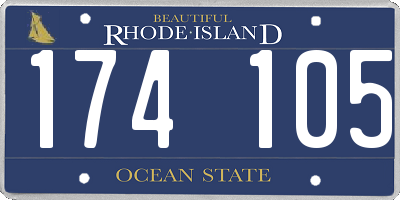 RI license plate 174105