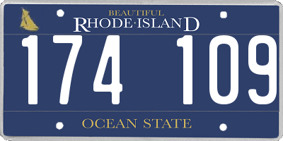 RI license plate 174109