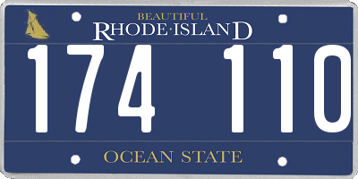 RI license plate 174110