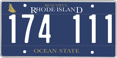RI license plate 174111