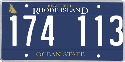 RI license plate 174113