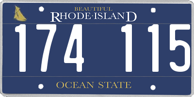 RI license plate 174115