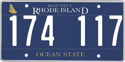 RI license plate 174117