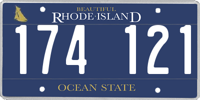RI license plate 174121