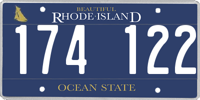 RI license plate 174122