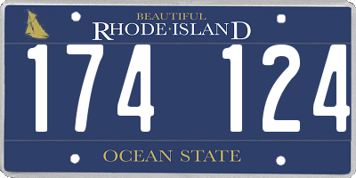 RI license plate 174124