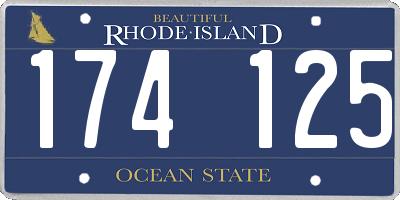RI license plate 174125