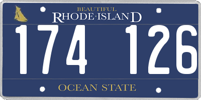 RI license plate 174126