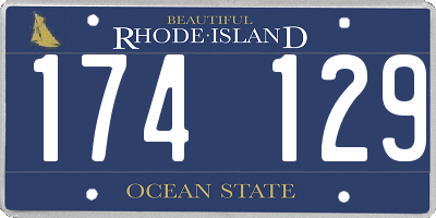 RI license plate 174129