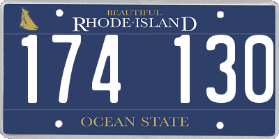 RI license plate 174130