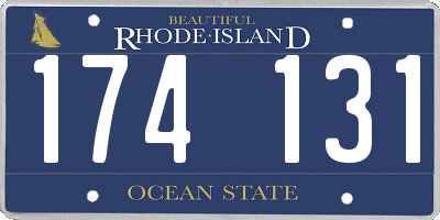 RI license plate 174131