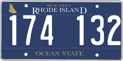 RI license plate 174132