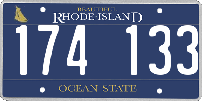 RI license plate 174133