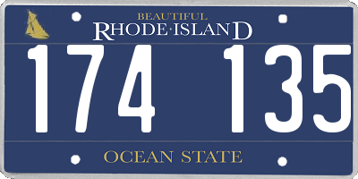 RI license plate 174135