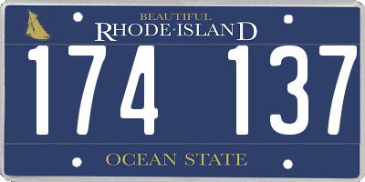 RI license plate 174137