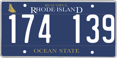 RI license plate 174139
