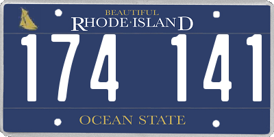 RI license plate 174141