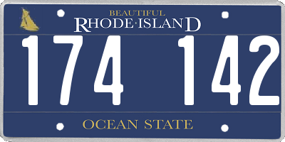 RI license plate 174142