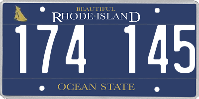 RI license plate 174145