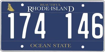 RI license plate 174146