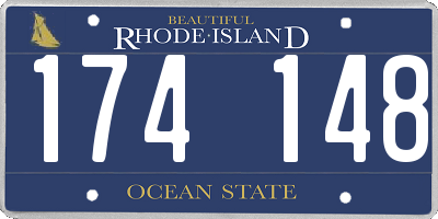RI license plate 174148