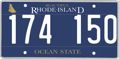 RI license plate 174150