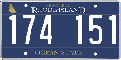 RI license plate 174151
